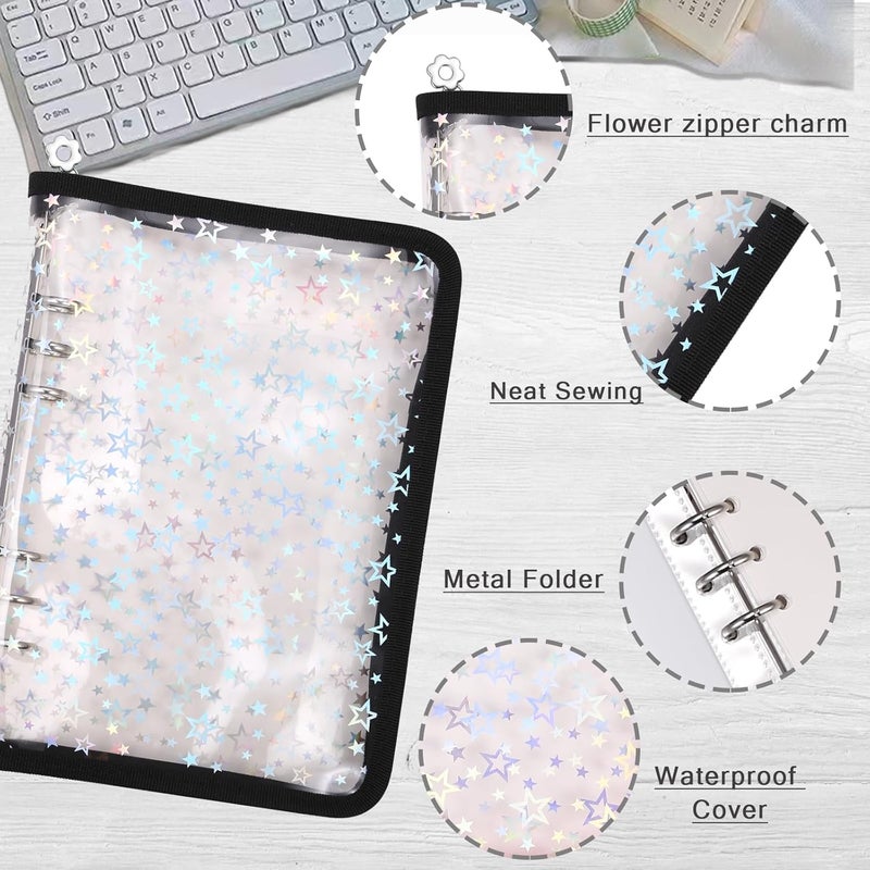 MUDOR 4 in 1 Sticker Storage Organizer, A5 Sticker Collecting Book Album Holder Binder with 140 Pockets Sleeves and 20 Sheets Reusable Release Paper,Black - Image 3